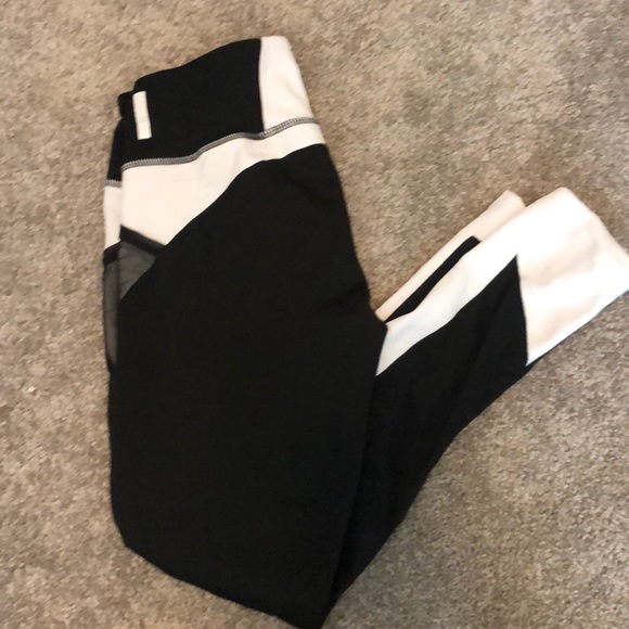 Zella Pants - Zella Color Block Mesh Panel Leggings